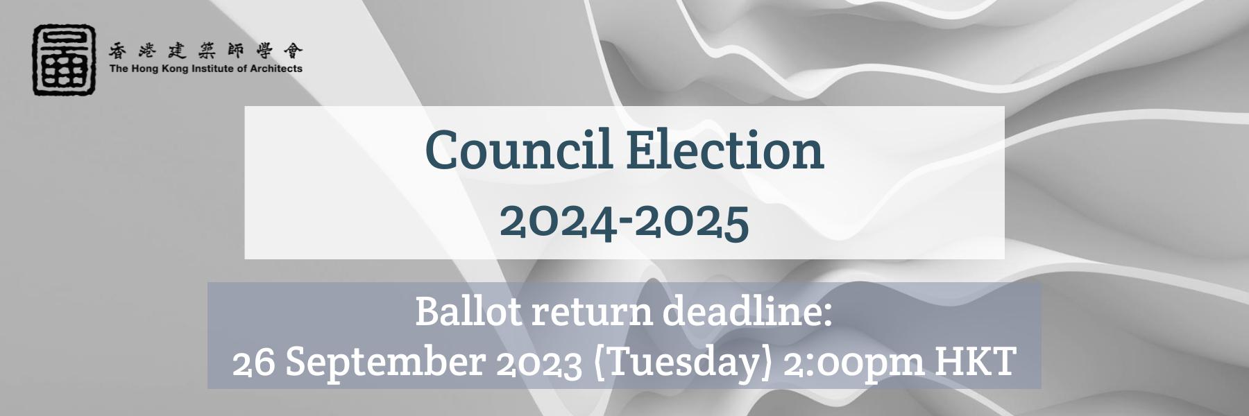 Council Election for 2024-2025: Voting Package is on the way to you!
