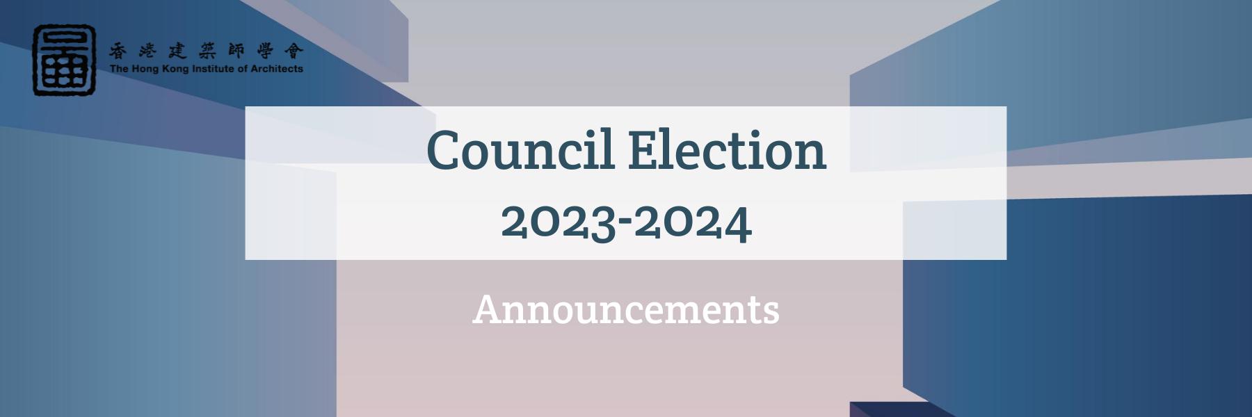 Council Election for 2023-2024: Announcement
